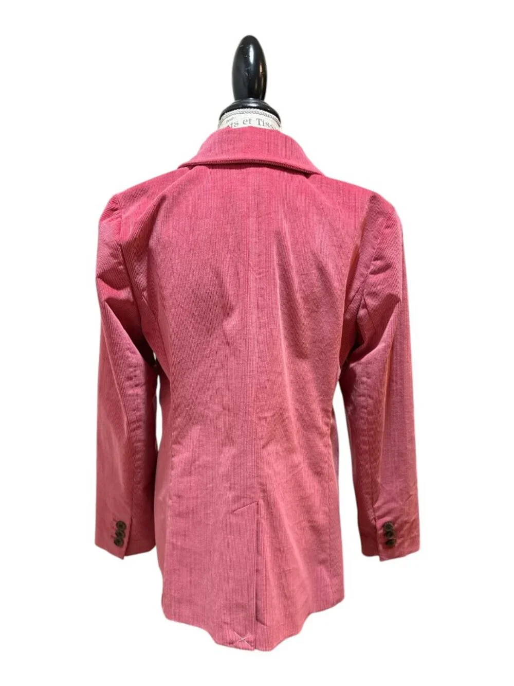Talbots Sz 12 Dark Pink Corduroy Double Breasted Blazer Jacket NWOT - Never Worn